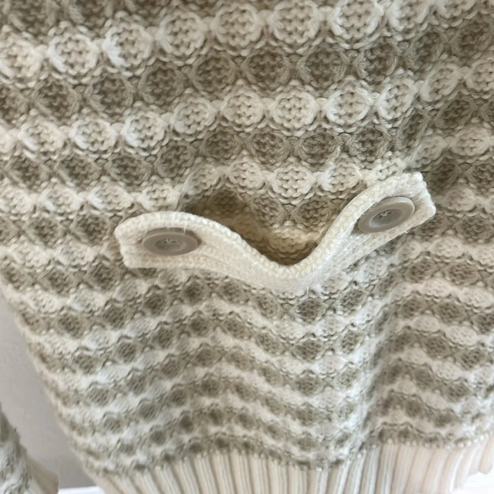 Arizona cream & taupe button down cardigan size small - Picture 6 of 8